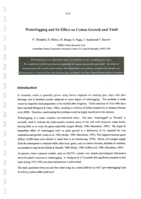 Waterlogging and its effect on cotton growth and yield
