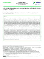 The bacterial biome of ticks and their wildlife hosts at the urban–wildland interface