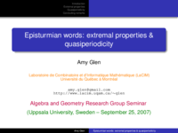 Episturmian words: extremal properties and quasiperiodicity