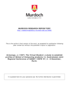 The Virtual Student: a study to establish profiles of School of Computing students