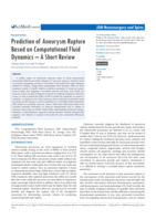 Prediction of aneurysm rupture based on computational fluid dynamics – A short review