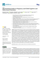 Macronutrient intake in pregnancy and child cognitive and behavioural outcomes