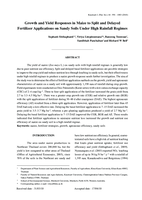 Growth and yield responses in maize to split and delayedfertilizer applications on sandy soils under high rainfall regimes