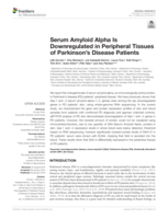 Serum Amyloid Alpha Is Downregulated in Peripheral Tissues of Parkinson’s Disease Patients
