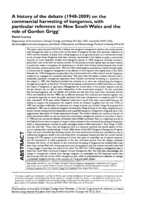 A history of the debate ( 1948-2009) on the commercial harvesting of kangaroos, with particular reference to New South Wales and the role of Gordon Grigg
