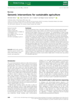 Genomic interventions for sustainable agriculture
