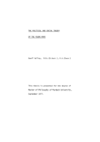 The political and social theory of the young Marx