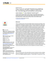 How many to sample? Statistical guidelines for monitoring animal welfare outcomes