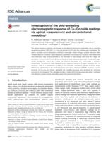 Investigation of the post-annealing electromagnetic response of Cu–Co oxide coatings via optical measurement and computational modelling