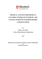 Chemical and electrochemical leaching studies of synthetic and natural ilmenite in hydrochloric acid solutions