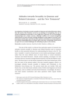 Attitudes towards sexuality in Qumran and related literature - And the new testament