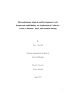 The Institutional Analysis and Development (IAD) framework and policing: An exploration of collective action, collective choice, and problem solving