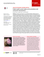 Public health social media communications and consumer neuroscience