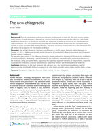 The new chiropractic
