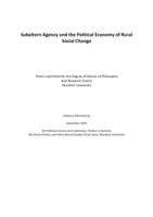 Subaltern agency and the political economy of rural social change