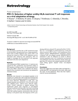 P09-15. Selection of higher avidity HLA-restricted T cell responses as a viral adaptation strategy
