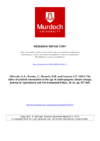 The ethics of assisted colonization in the age of anthropogenic climate change