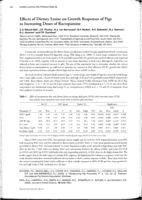 Effects of dietary lysine on growth responses of pigs to increasing doses of ractopamine