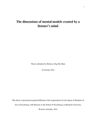 The dimensions of mental models created by a listener's mind