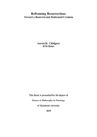 Reframing resurrection: Toward a renewed and redeemed creation