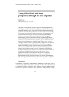 Young gifted girls and boys: Perspectives through the lens of gender