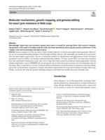 Molecular mechanisms, genetic mapping, and genome editing for insect pest resistance in field crops