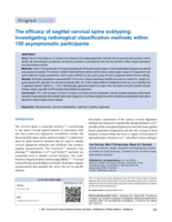 The efficacy of sagittal cervical spine subtyping: Investigating radiological classification methods within 150 asymptomatic participants