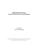 Queering our sex lives: Listening to women's stories of sexual negotiation