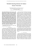 Reliable routing scheme for indoor sensor networks