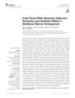 Crab diets differ between adjacent estuaries and habitats within a sheltered marine embayment