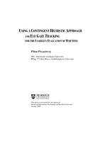 Using a contingent heuristic approach and eye gaze tracking for the usability evaluation of web sites