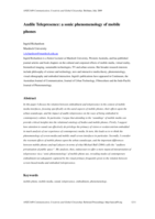 Audible telepresence: A sonic phenomenology of mobile phones