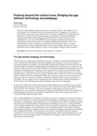 Pushing beyond the comfort zone: Bridging the gap between technology and pedagogy