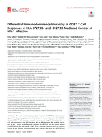 Differential immunodominance hierarchy OF CD8+ T cell responses in HLA-B*27:05 AND B*27:02-mediated control of HIV-1 infection