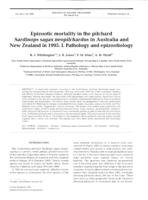 Epizootic mortality in the pilchard Sardinops sagax neopilchardus in Australia and New Zealand in 1995. I. Pathology and epizootiology