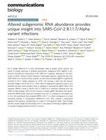Altered subgenomic RNA abundance provides unique insight into SARS-CoV-2 B.1.1.7/Alpha variant infections