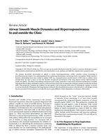 Airway smooth muscle dynamics and hyperresponsiveness: In and outside the clinic