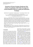 Properties of proton exchange membranes poly-ethylene terephthalate (PET) films developed by gamma radiation induced grafting and sulfonation technique