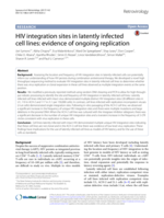 HIV integration sites in latently infected cell lines: evidence of ongoing replication