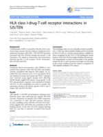 HLA class I-drug-T-cell receptor interactions in SJS/TEN