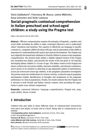 Social-pragmatic contextual comprehension in Italian preschool and school-aged children: A study using the Pragma test