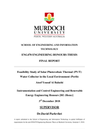 Feasibility study of Solar Photovoltaic Thermal (PV/T) water collector in the local environment (Perth)