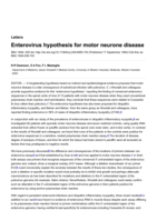Enterovirus hypothesis for motor neurone disease