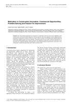 Motivation in construction innovation: Commercial opportunities, problem-solving and passion for improvement