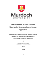 Characterisation of novel electrode materials for renewable energy storage application