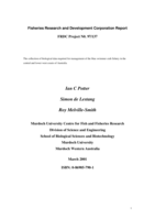 The collection of biological data required for management of the blue swimmer crab fishery in the central and lower west coasts of Australia