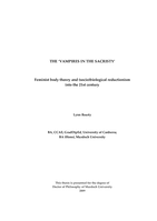 The 'Vampires in the Sacristy': Feminist body theory and (socio)biological reductionism into the 21st century
