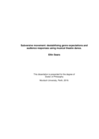 Subversive movement: Destabilising genre expectations and audience responses using musical theatre dance