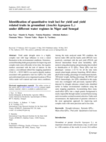 Identification of quantitative trait loci for yield and yield related traits in groundnut (Arachis hypogaea L.) under different water regimes in Niger and Senegal