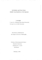 Soil salinity and water stress modify crop sensitivity to SO2 exposure